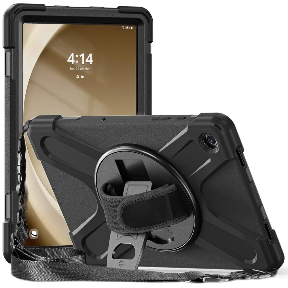 Stöttåligt Hybridskal med axelrem Samsung Galaxy Tab A9 Plus Svart