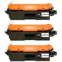 3-pack Toner HP LaserJet Pro M102 series - ersätter HP 17A / CF217A, Svart, 1600 sidor