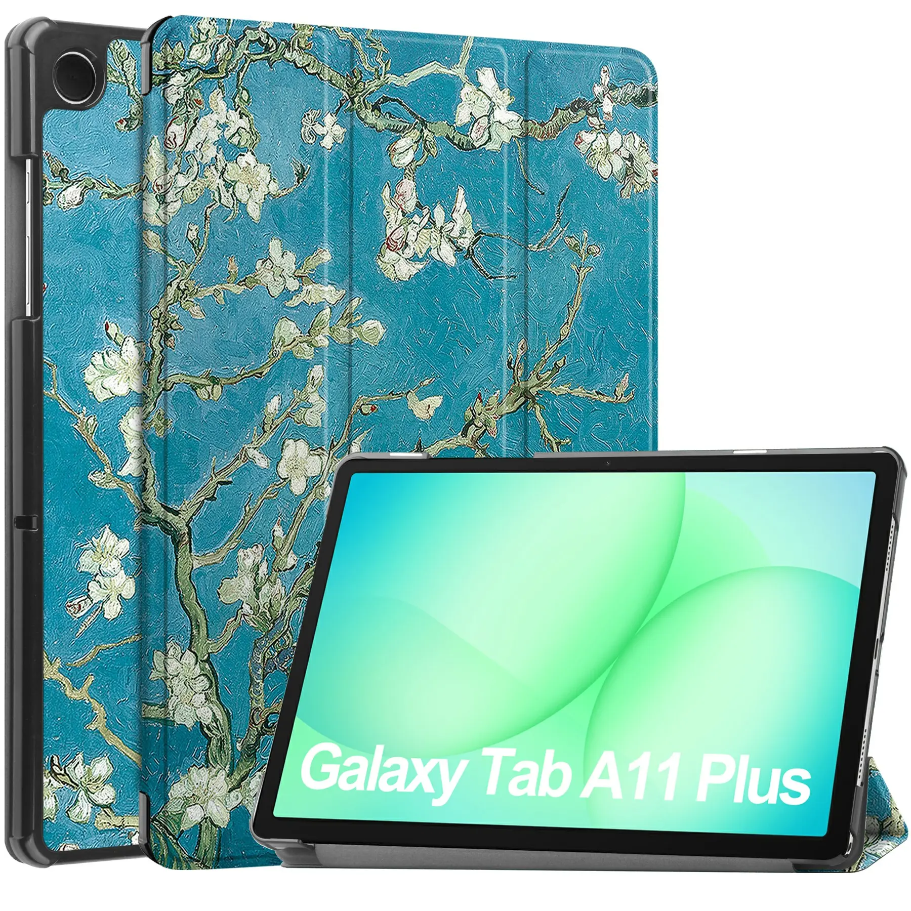 Etui Tri-fold Samsung Galaxy Tab A11 Plus - Kirsebærblomster