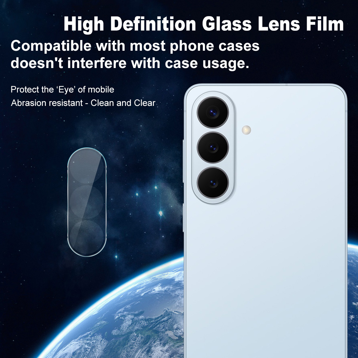 Härdat Glas 0.2mm Linsskydd Samsung Galaxy S26 FE Genomskinlig
