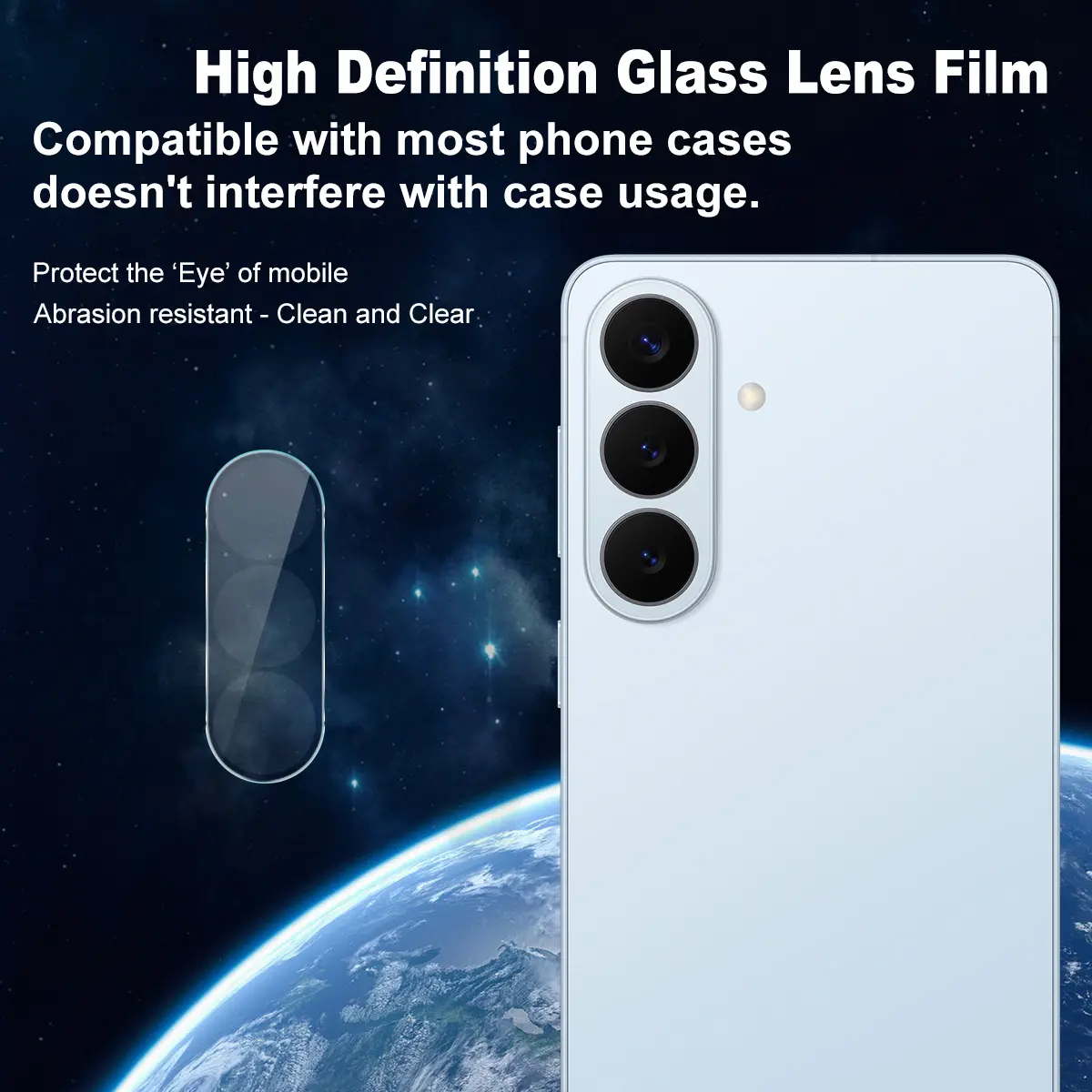 Härdat Glas 0.2mm Linsskydd Samsung Galaxy S26 FE Genomskinlig