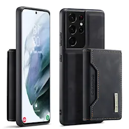 Magnetic Card Slot Case Samsung Galaxy S21 Ultra Musta