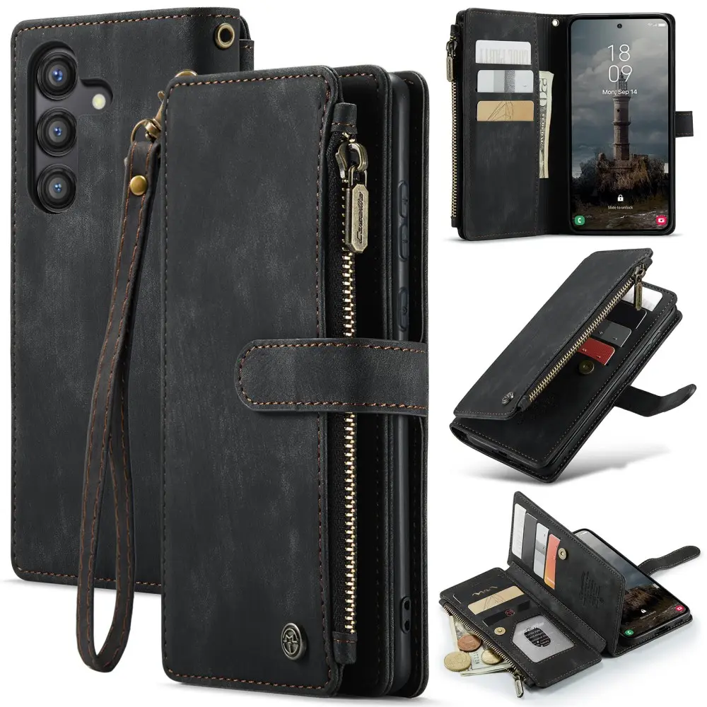 Zipper Wallet Samsung Galaxy A55 Sort