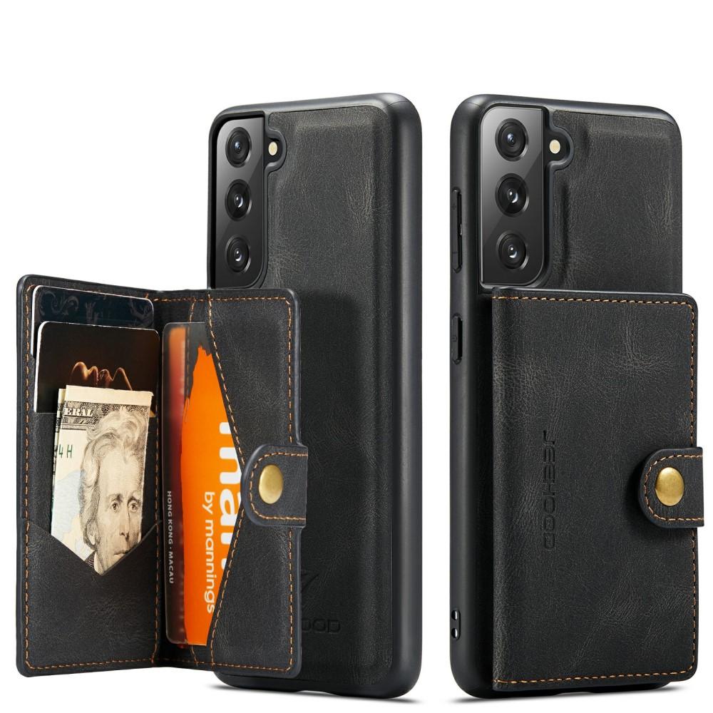 Magnetic Wallet Card Case Galaxy S21 Black - Mobildeksel