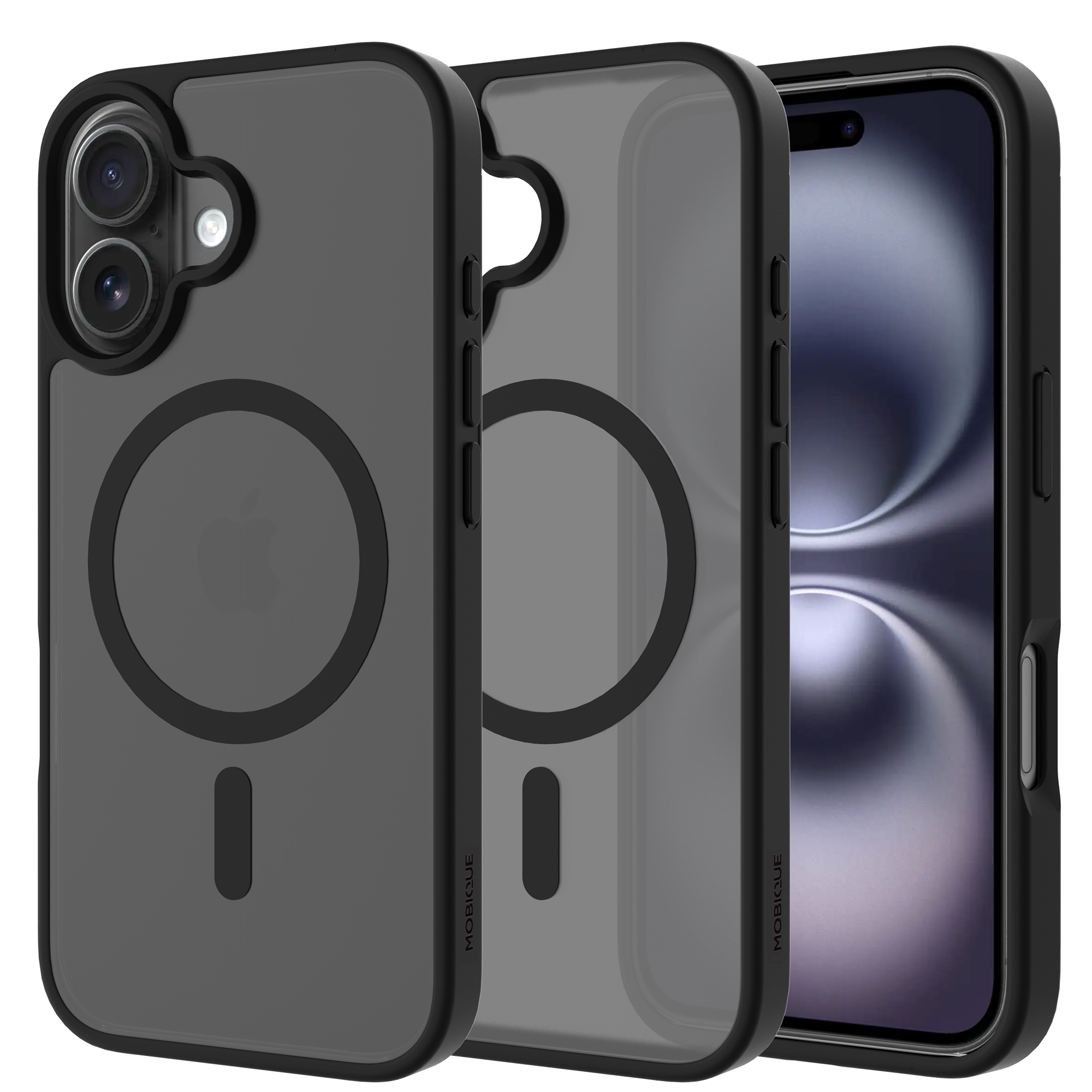 Mobique Magnetic Hybrid Deksel iPhone 16 Frosted Black