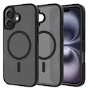 Magnetic Hybrid Cover iPhone 16 Frosted Black