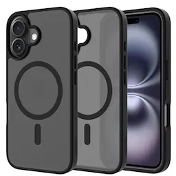 Magnetic Hybrid Kuori iPhone 16 Frosted Black