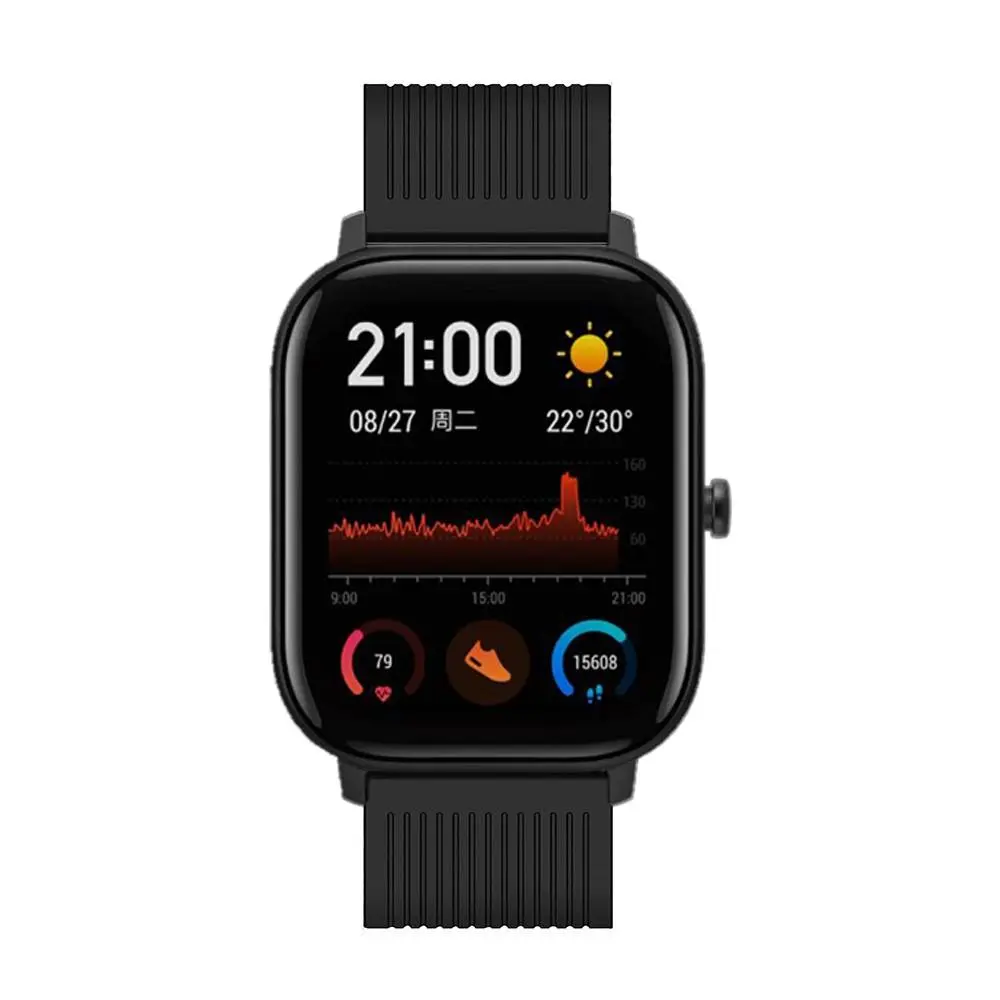 Silikonarmband Amazfit GTS/GTS 2 Svart