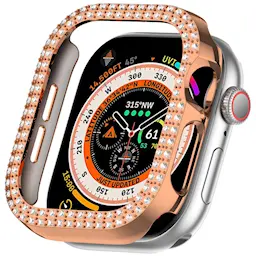 Apple Watch Series 10 42mm Rhinestone cover rose guld