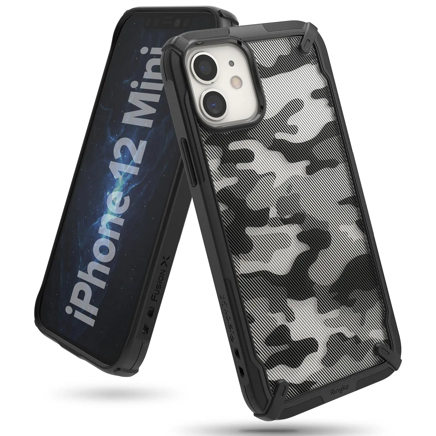 Fusion X Case iPhone 12 Mini Camo Black