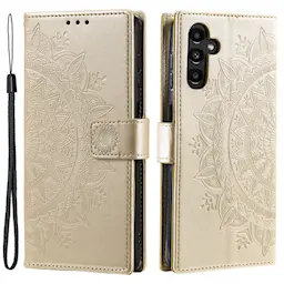 Nahkakotelo Mandala Samsung Galaxy A17 Kulta