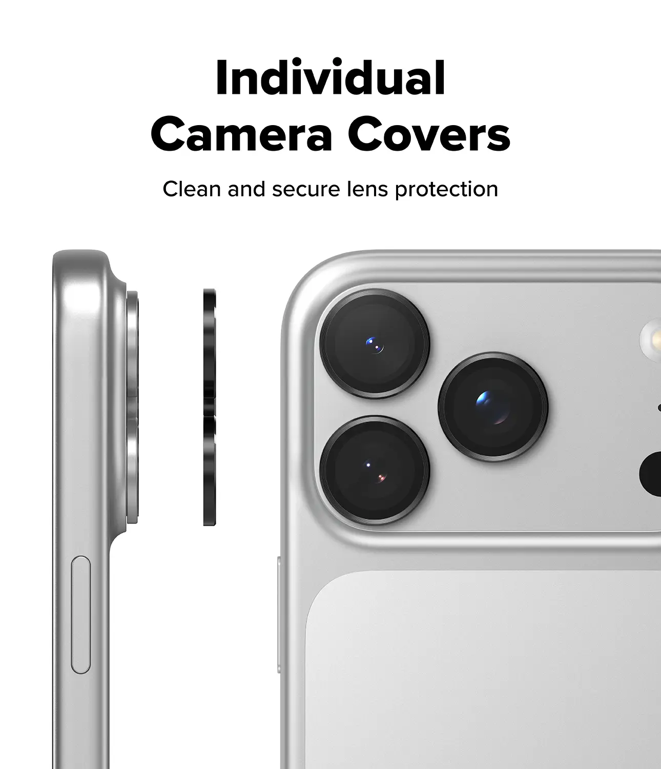 Camera Lens Frame Glass (2-pack) iPhone 18 Pro Black