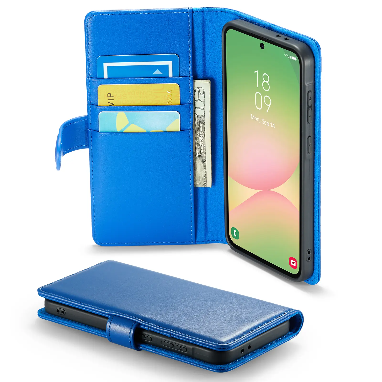 Ægte Læderetui Samsung Galaxy A56 Blå