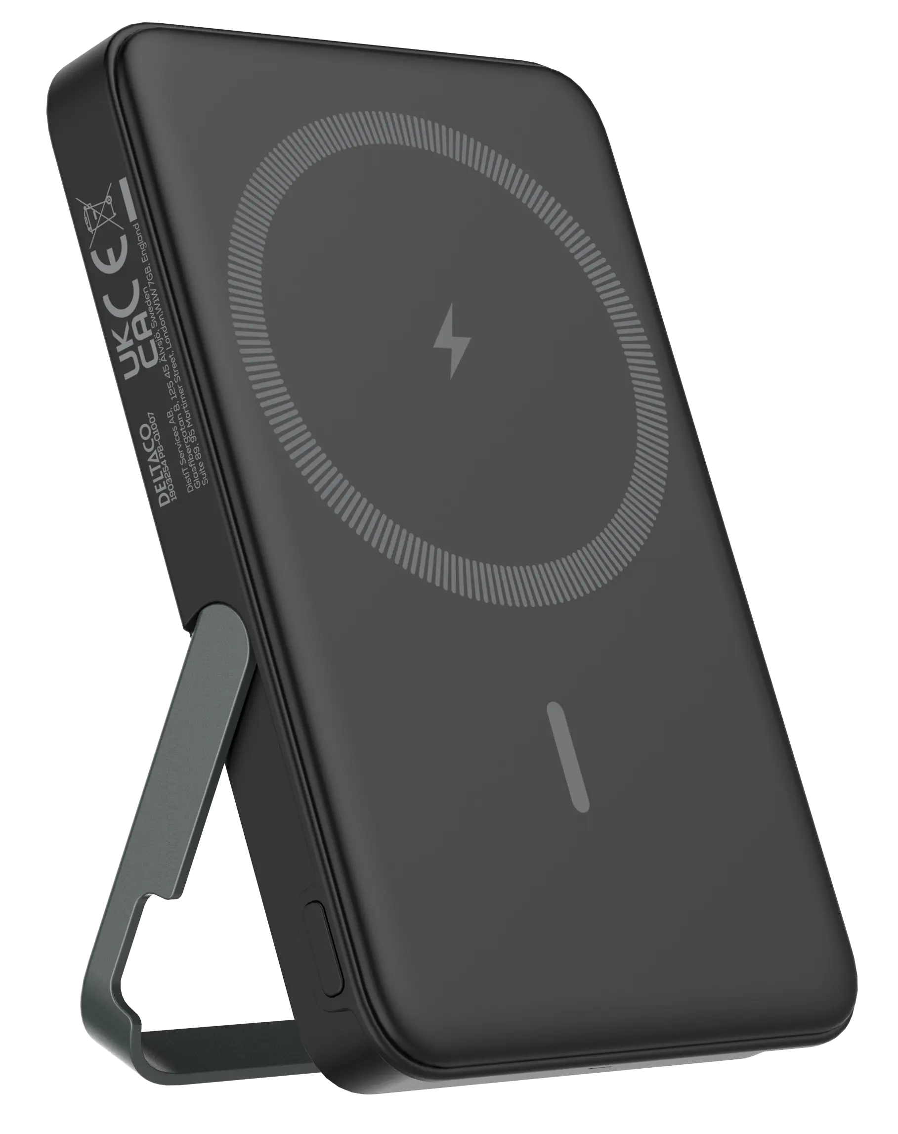 Magneettinen langaton varavirtalähde telineellä PD 20W 5000 mAh Musta