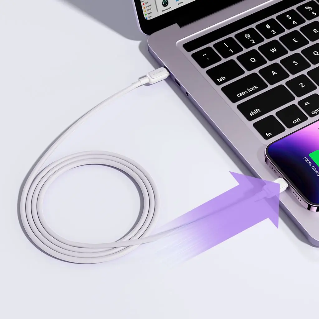 USB-C till Lightning-kabel PD 20W 3m Vit
