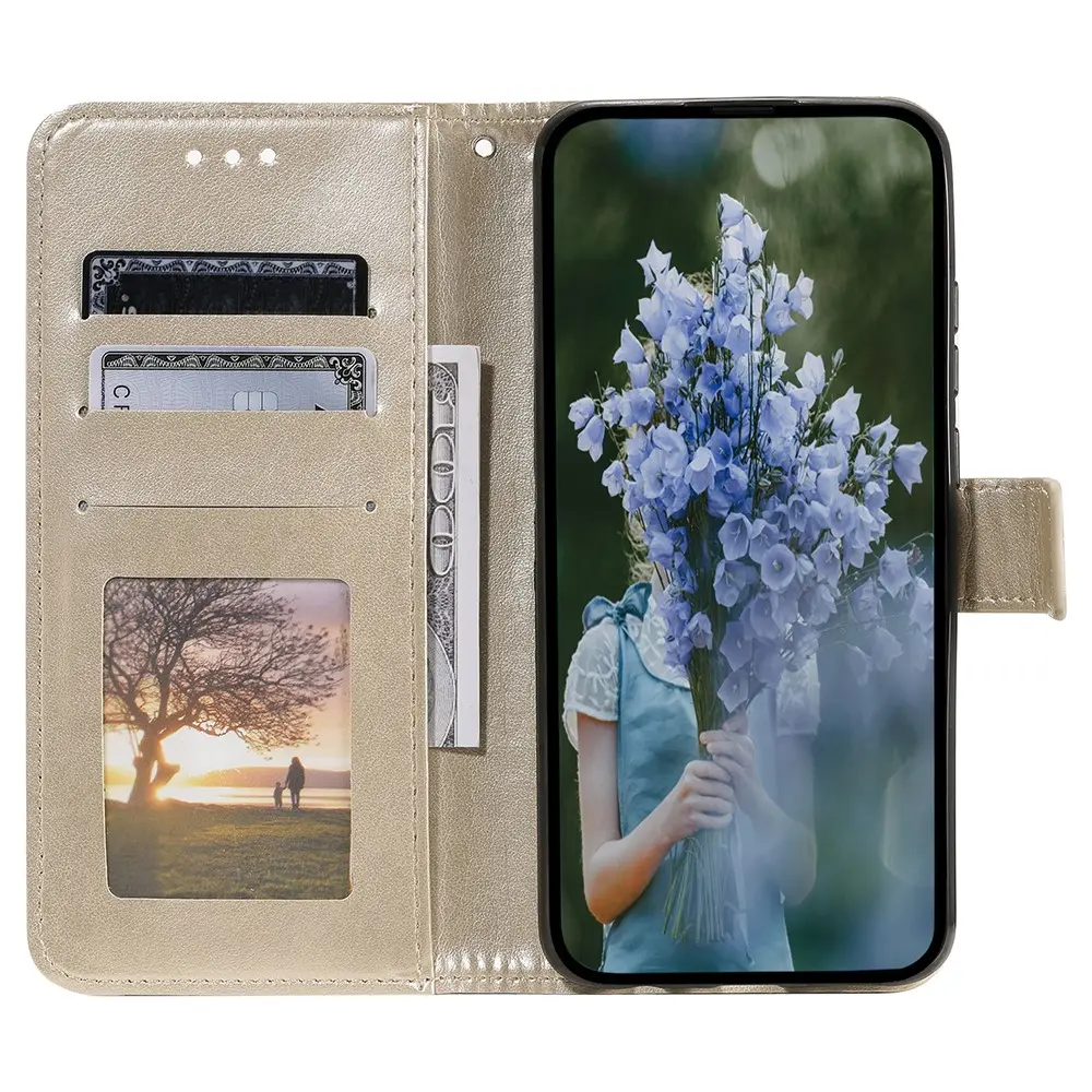 Läderfodral Mandala Sony Xperia 1 VII Guld