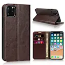 Mobiltaske Ægte Læder iPhone 11 Pro Mørkebrun