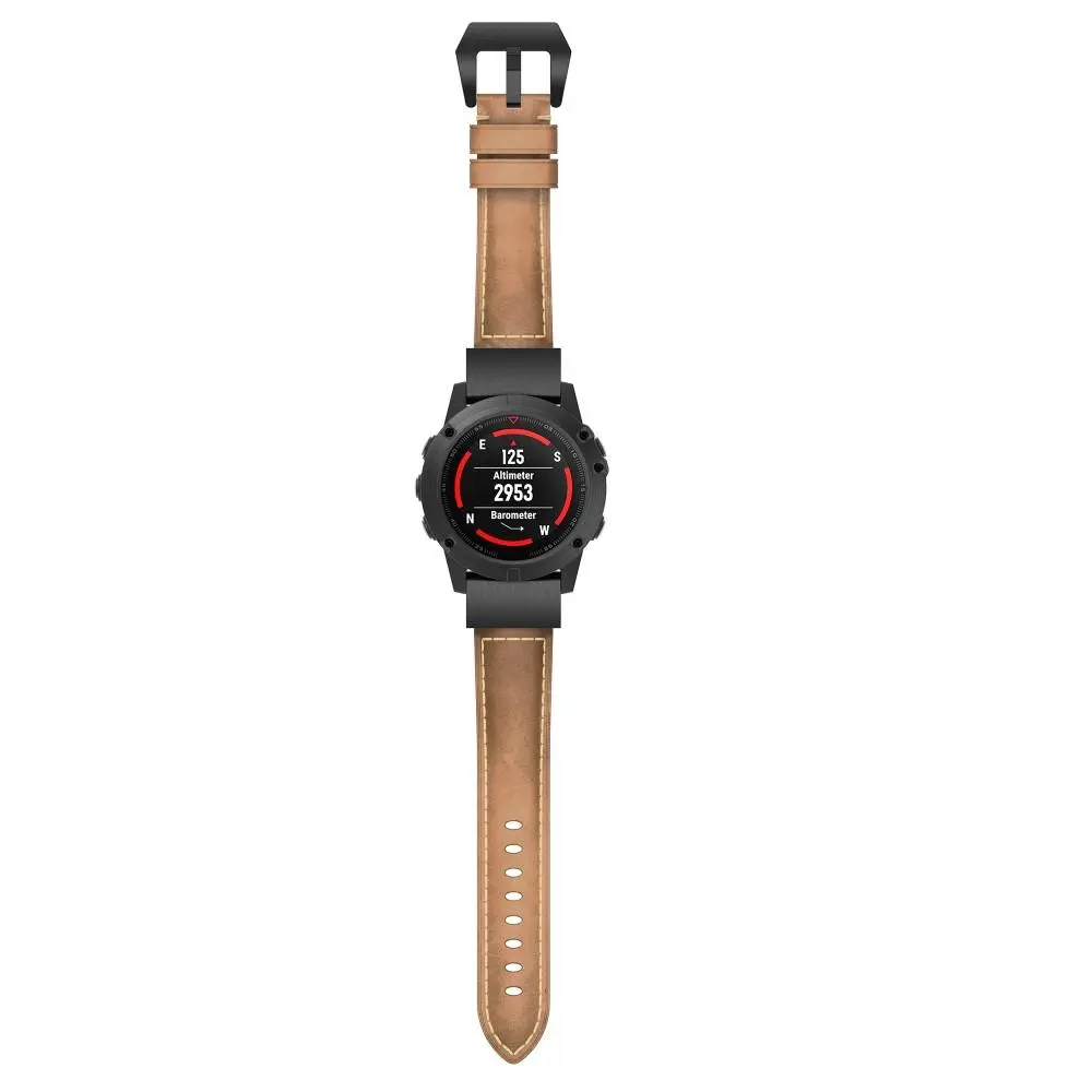 Läderarmband Garmin Forerunner 970 Brun