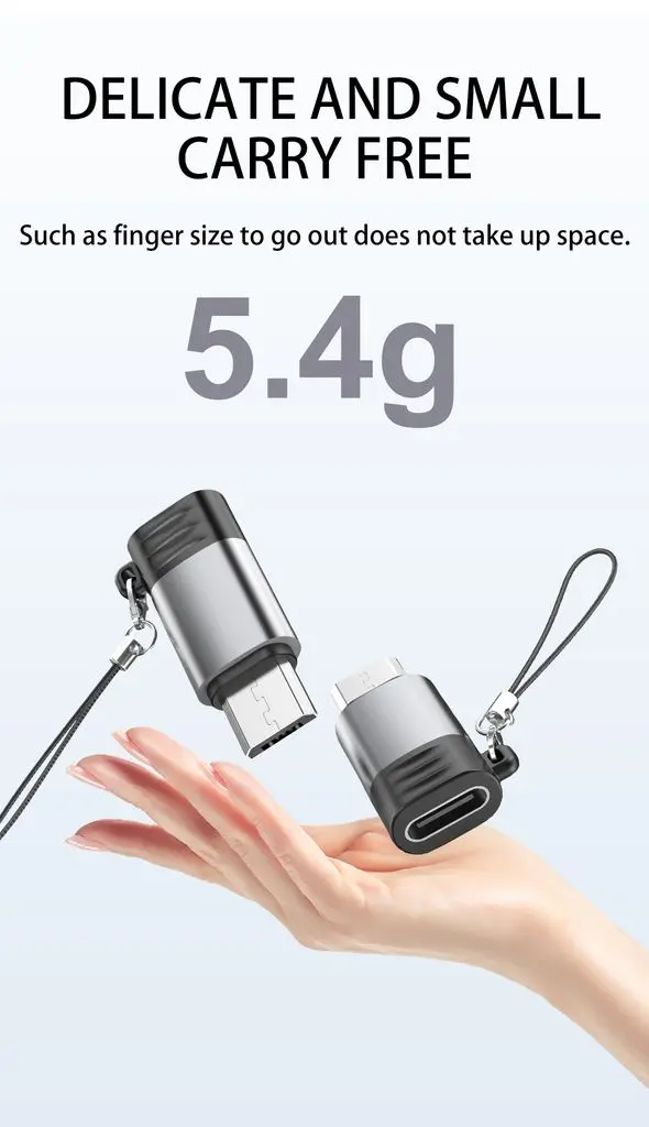 USB-C till Micro-USB adapter Grå