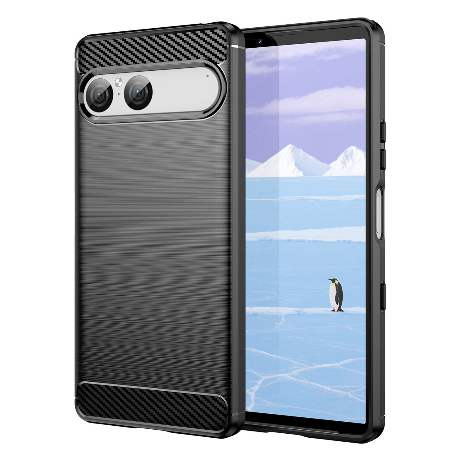 tectTech Sony Xperia 10 VII Deksel TPU Brushed Svart - Mobildeksel