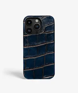 Cover iPhone 13 Pro Max Croco Blå