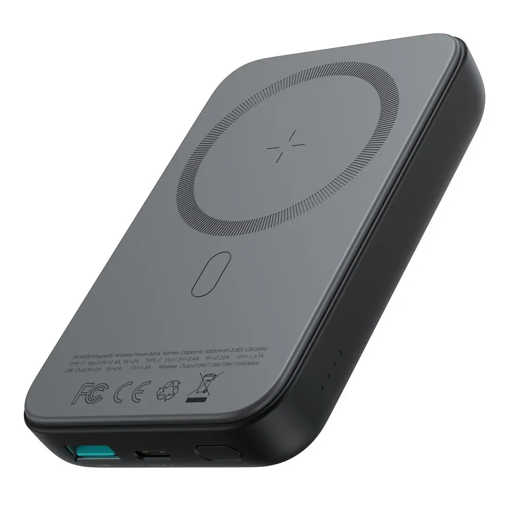 Magnetisk Trådlös Mini Powerbank 10000mAh, Svart