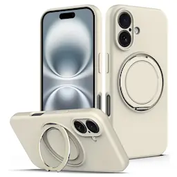 Silikonskal Kickstand MagSafe iPhone 16 beige