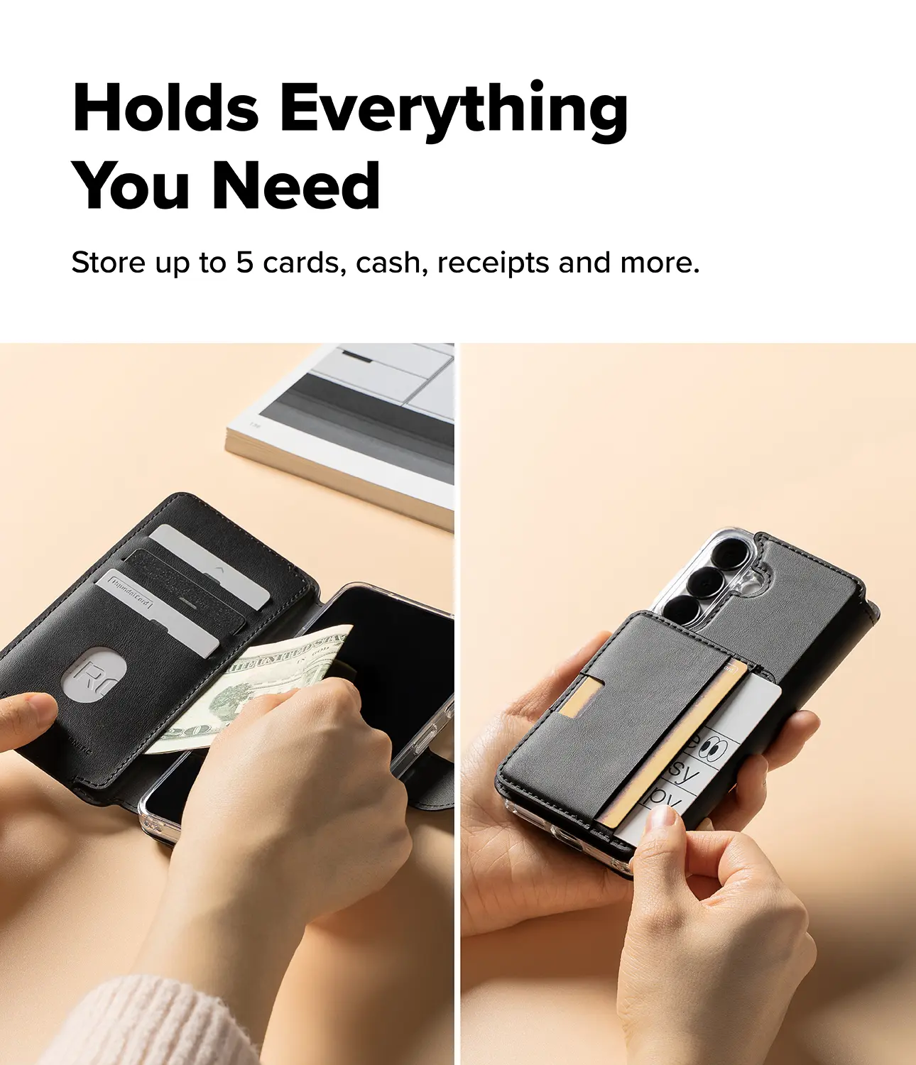Folio Stand Wallet Magnetic Samsung Galaxy S26 Svart