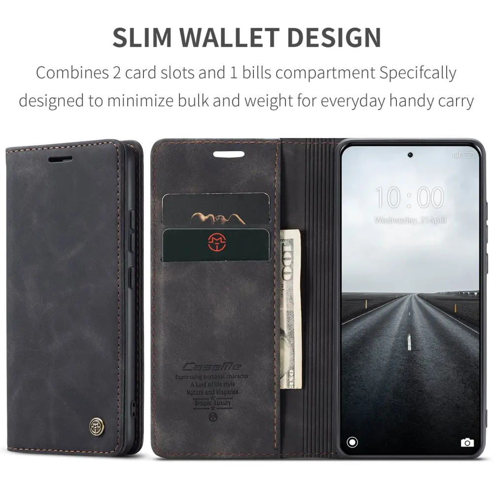 Slim Plånboksfodral Xiaomi 14 Pro Svart