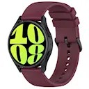 Universal 20mm Armband i silikon, vinröd