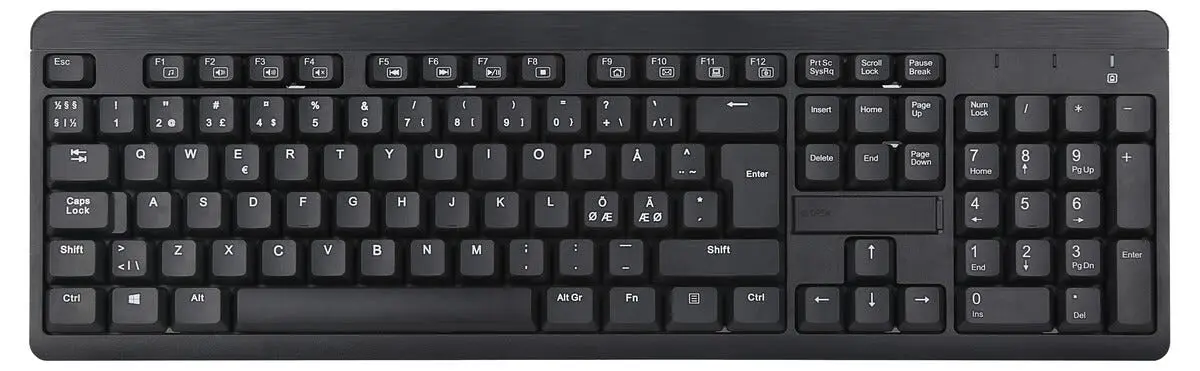 Trådløst tastatur, Svart