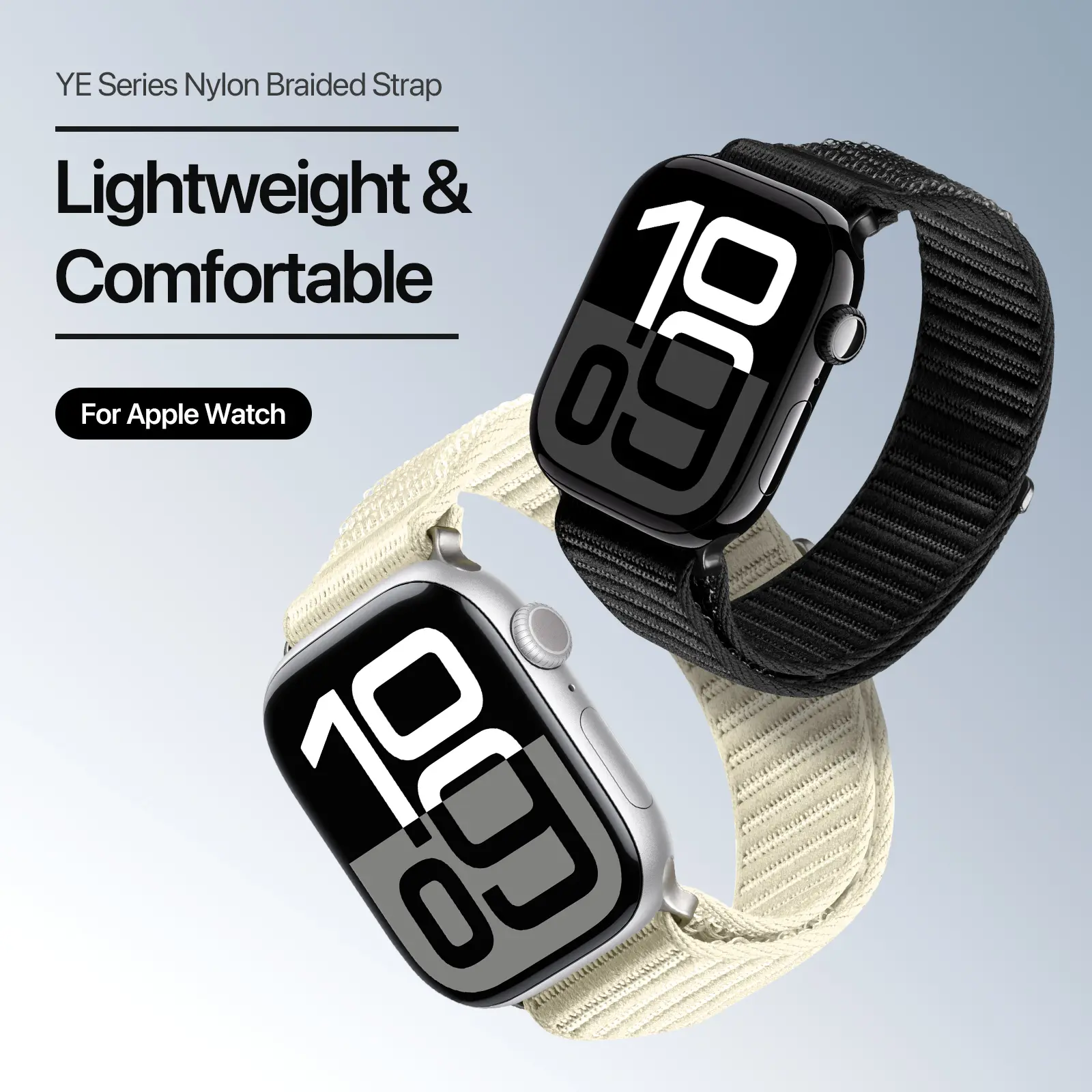 Nylon Armband Apple Watch Series 12 43mm Vit