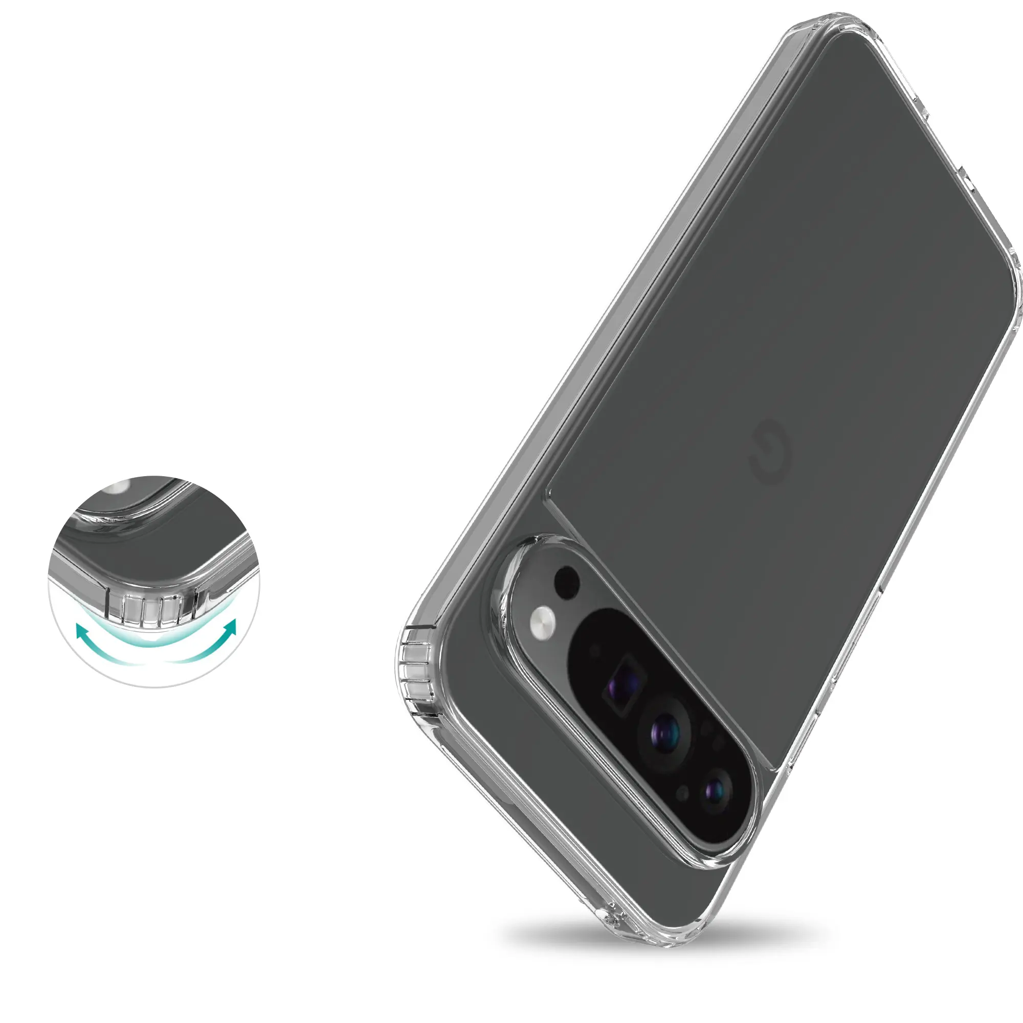 Hybridskal Google Pixel 9 Pro XL Genomskinlig
