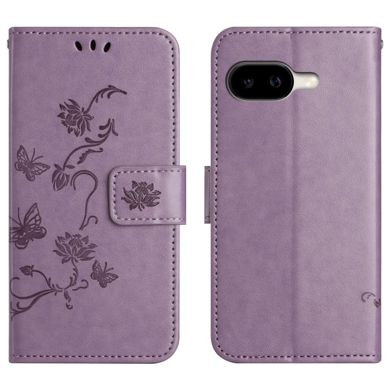 Læderetui Sommerfugle Google Pixel 10a Lilla