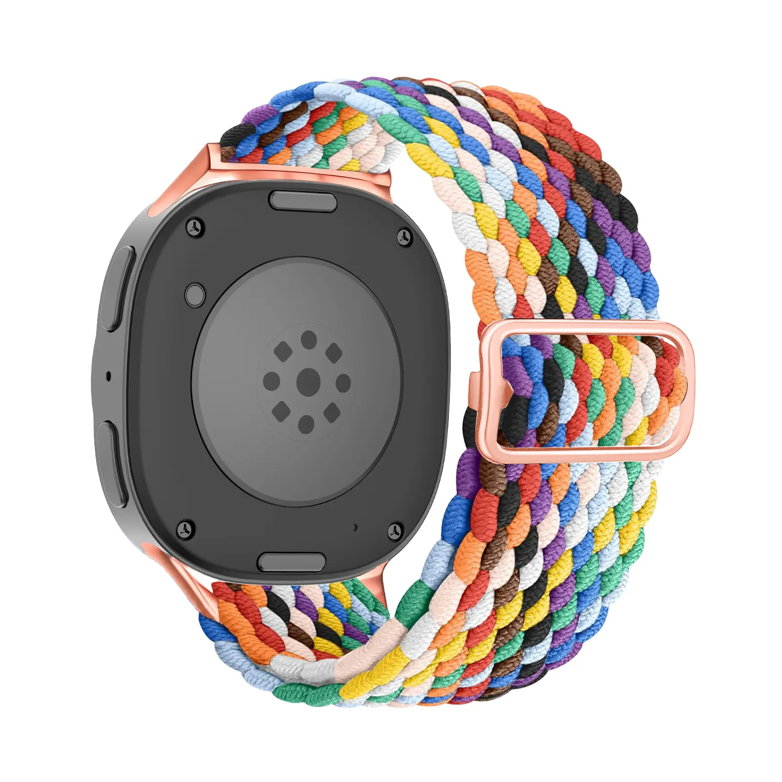 Flätat Elastiskt Nylonarmband Samsung Galaxy Watch 8 40mm Regnbåge