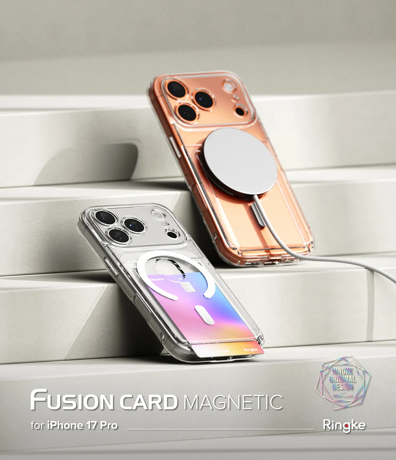 Fusion Card Magnetic Case iPhone 17 Pro Clear