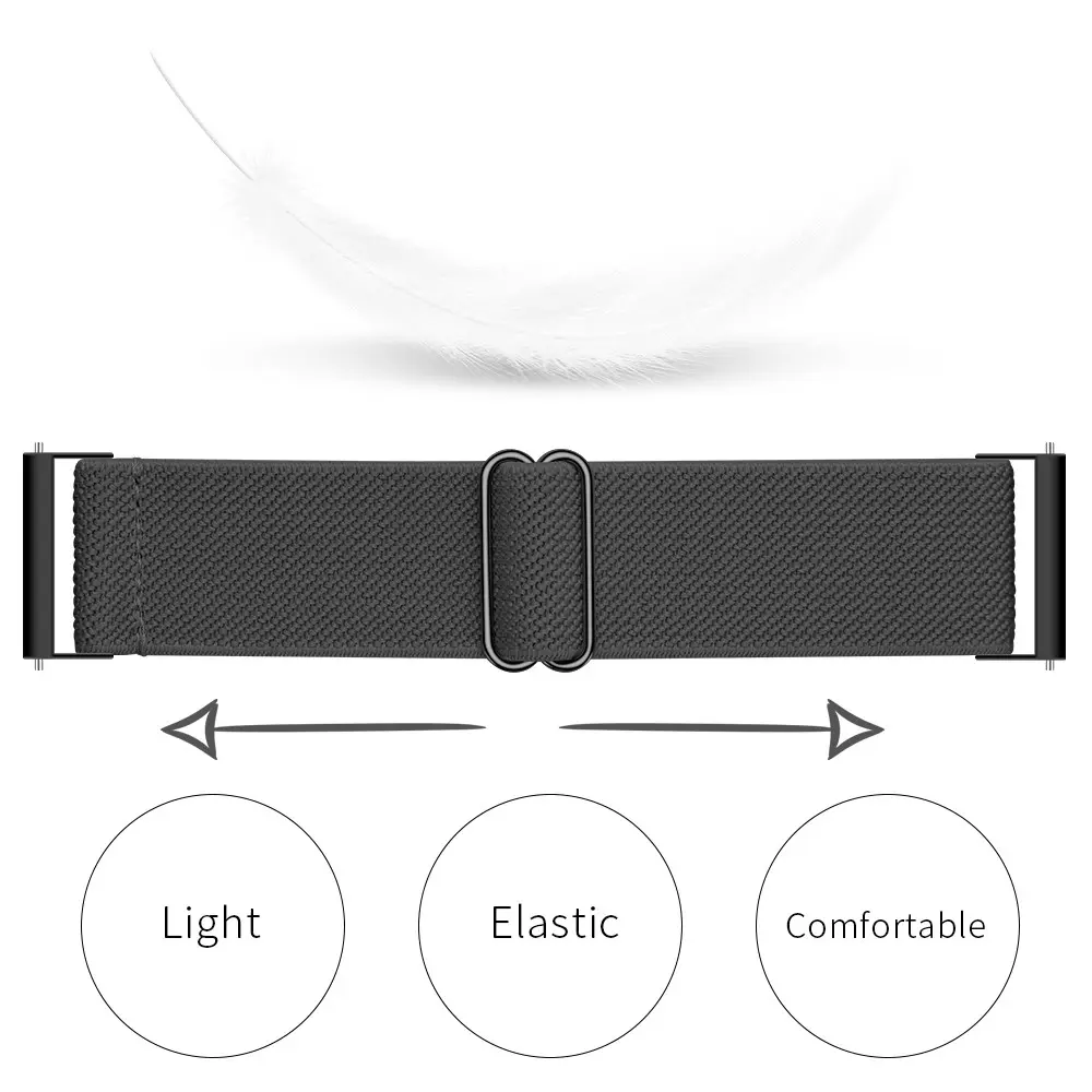 Elastiskt Nylonarmband Garmin Forerunner 170 Mörkgrå