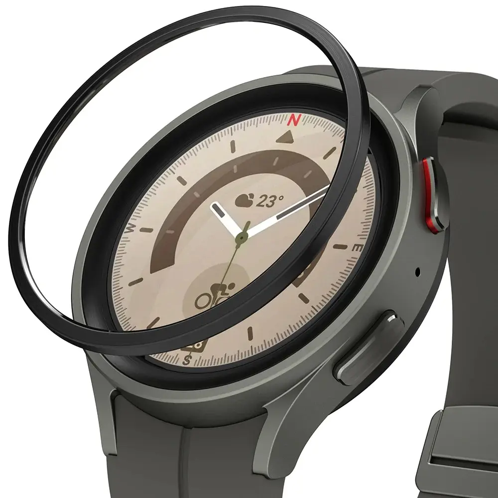 Samsung Galaxy Watch 5 Pro 45mm Beskyttelsesring - Bezel Styling Svart