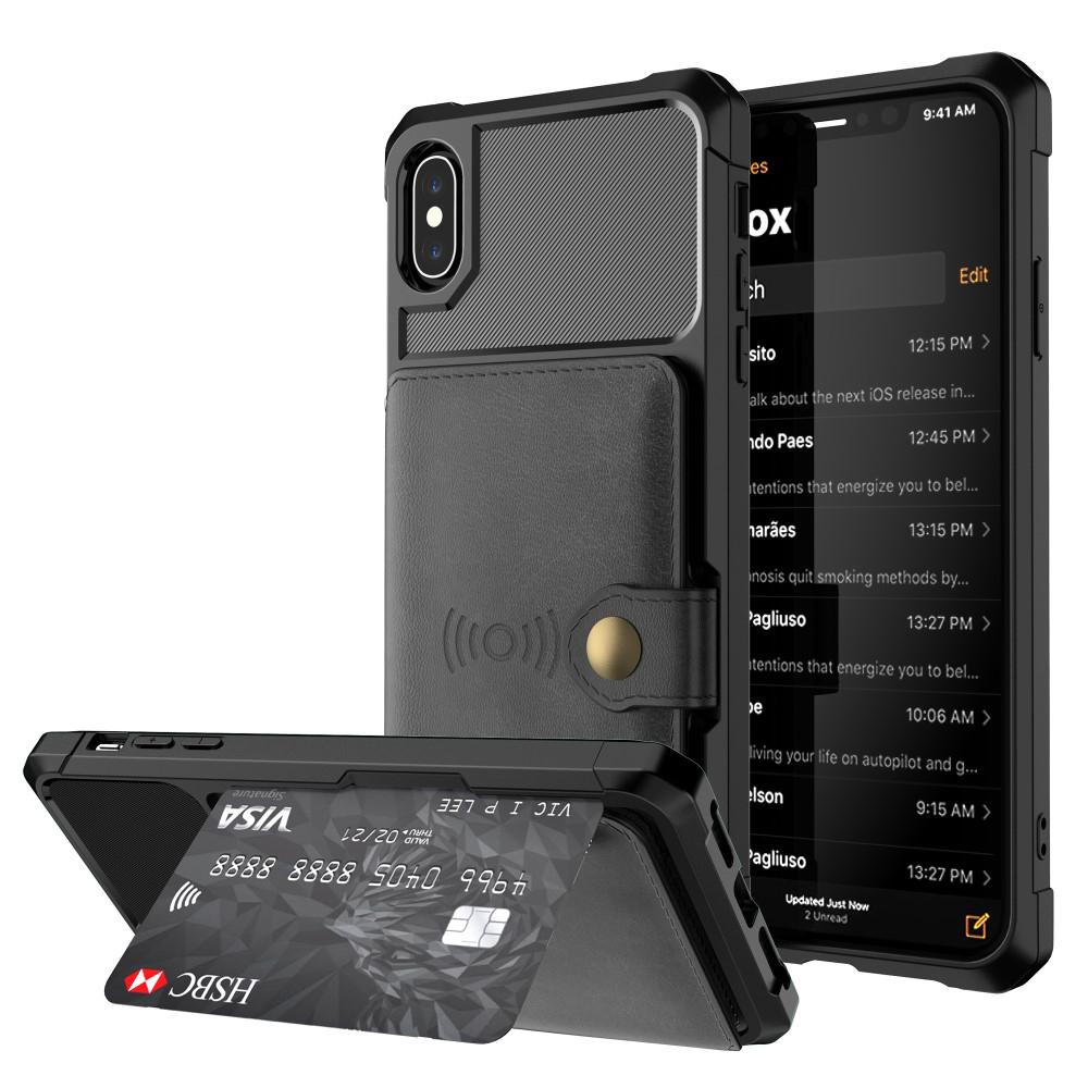 Tough Multi-slot Case iPhone X/XS Musta - Puhelimen kuoret - Paikat korteille