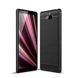 Sony Xperia 10 Plus Harjattu TPU-suojakuori, Musta