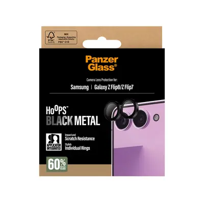 Samsung Galaxy Z Flip 8 Hoops Camera Lens Protector Black