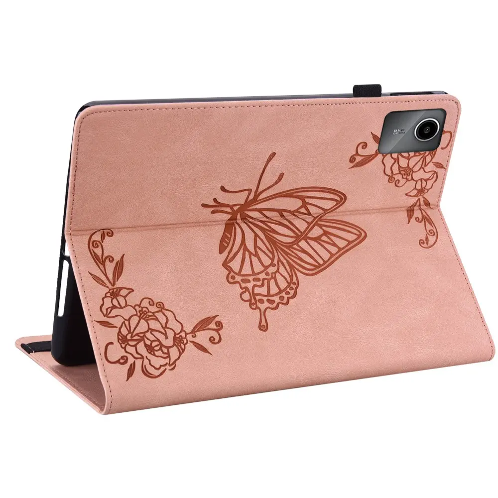 Läderfodral Fjärilar  Lenovo Tab M11 Rosa