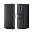 Ægte Læderetui Samsung Galaxy S21 FE Sort