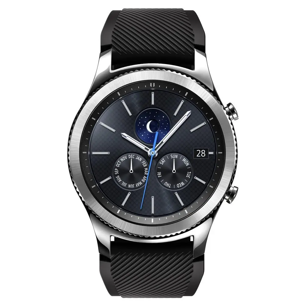 Silikonarmband Samsung Gear S3 Frontier Svart