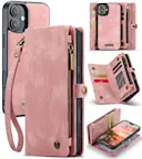 Multi-slot Mobiltaske iPhone 16 Plus Lyserød