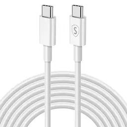 USB-C til USB-C-kabel PD 60W 2m Hvid
