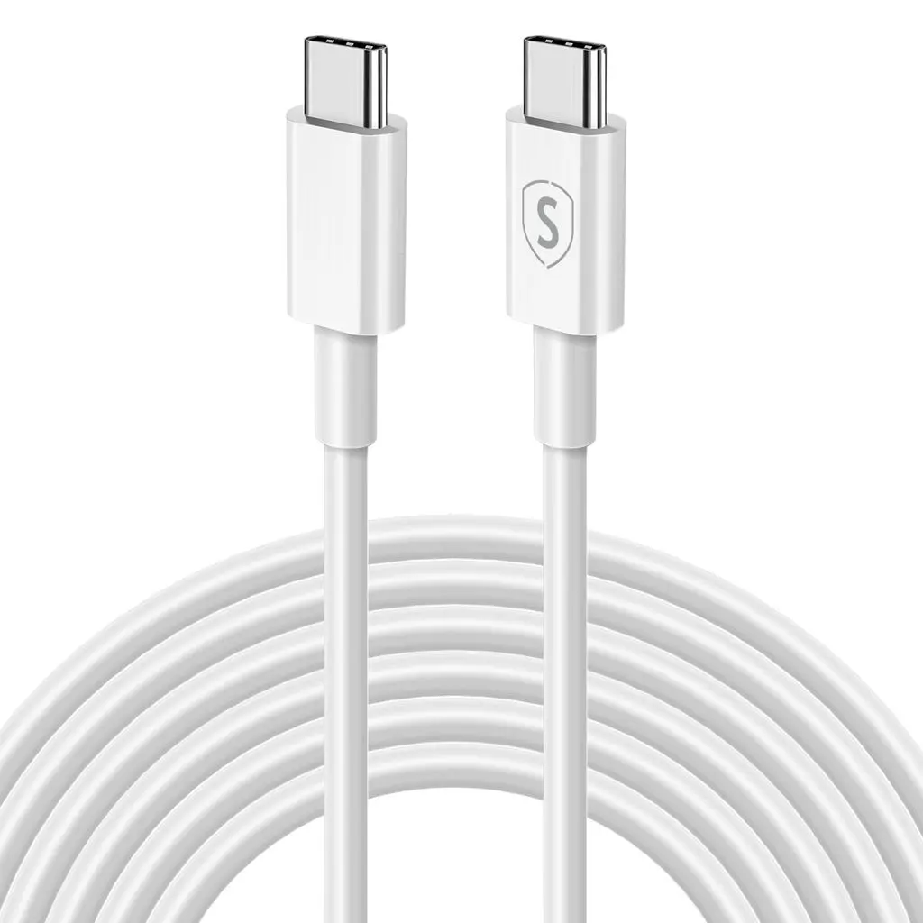 USB-C til USB-C-kabel PD 60W 2m Hvid