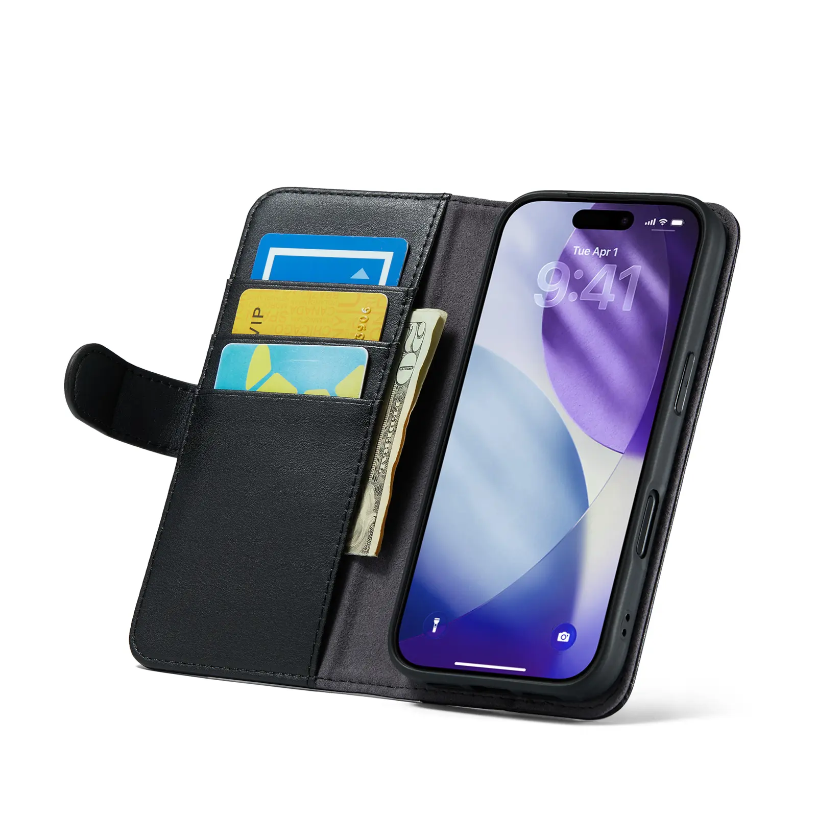 Äkta Läderfodral iPhone 18 Pro Max Svart