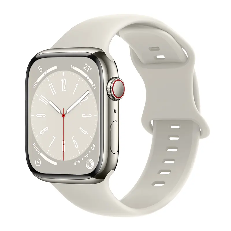 Rem af silikone til Apple Watch Series 8 41mm Starlight