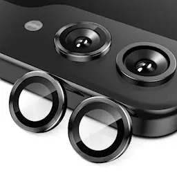 Samsung Galaxy Z Flip 7 Linsebeskytter i glass og aluminium, Svart